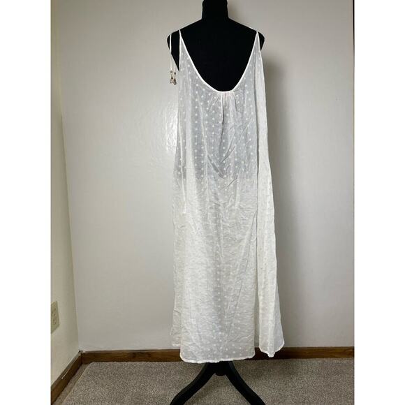 Solid & Striped Women’s Mid Solid Striped Sheer Cover-up Coastal Beachy Dress L - Picture 5 of 12